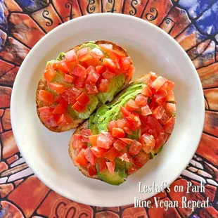 Avocado Toast - this comes with a hard boiled egg but since I'm Vegan, I removed it. (4-15-2023) #JesseWatrous @DineVeganRepeat