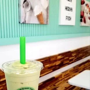 Kefir drinking yogurt - special blend w/ pineapple, mango, &amp; blue spirulina. 10/10