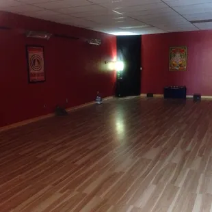 Inside the actual studio