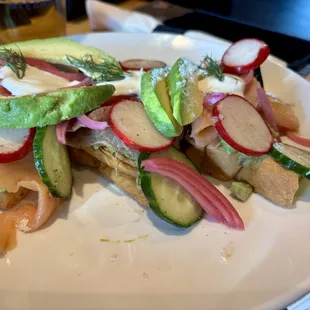 Smoked salmon avacado toast