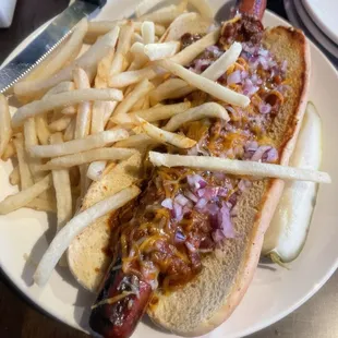 Nathan's footlong chili dog add onion