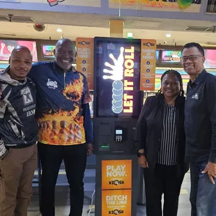 The owner and the location Manager with Tanya and myself. Stacy's Hideaway is a great space to rent out for company or group events.