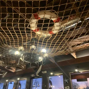 Sunset out the window and beat decorations