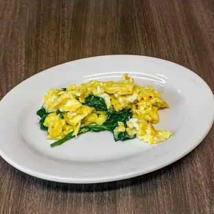 Scrambled eggs w/Spinach