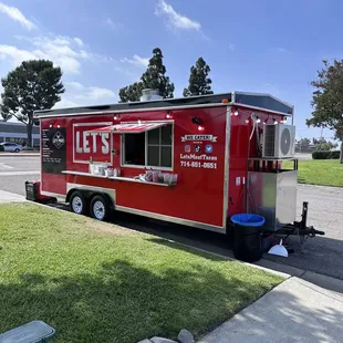 a red food truck