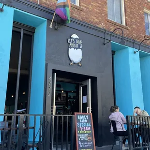 Entrance to restaurant.