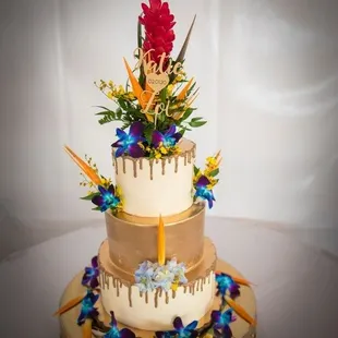 a three tiered cake