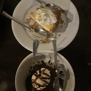 Key Lime Pie and Chocolate Bread Pudding