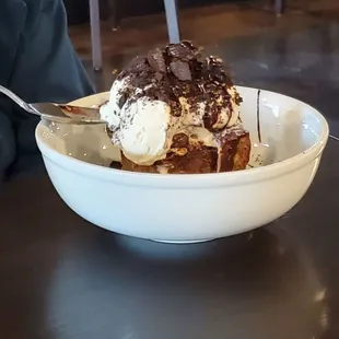 Oregon topped bread pudding