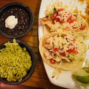 Tacos Del Mar with Correct Sides