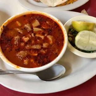 Menudo and bean/cheese taco was delicious good place!