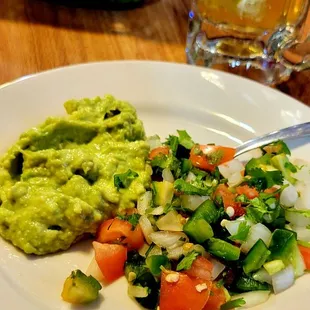 Guac and Pico (beware of the diced jalapeño)