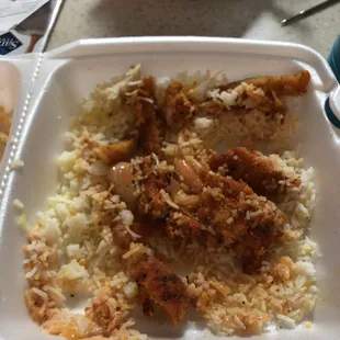 I tried to eat all of them,but hard to, we ordered 2 chicken oregano in a bowl of mushy rice,like a paste