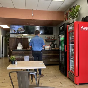 a man in a restaurant