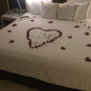 Let's Go Lux made sure to have our room decorated for us after our romantic candlelight dinner on the beach.