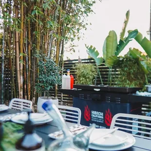 outside, sushi and sashimi