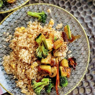 Fried rice and vegetables