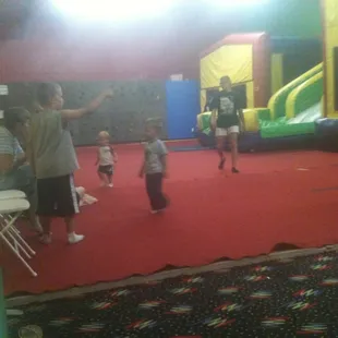 Free play w/rock wall. (Aka room one of three)