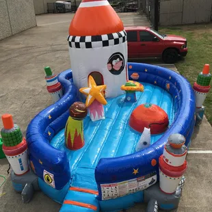 The cosmic toddler bounce house is great for any space lover or soon to be Astronaut. Decorated with stars, planets and a 3D ...