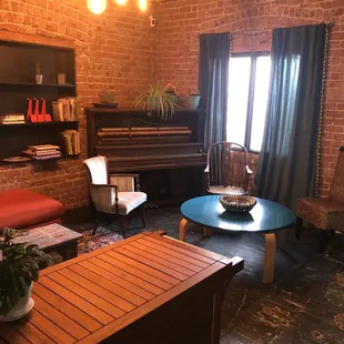 Private Back room with piano