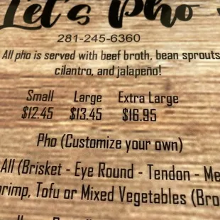 Part of the menu