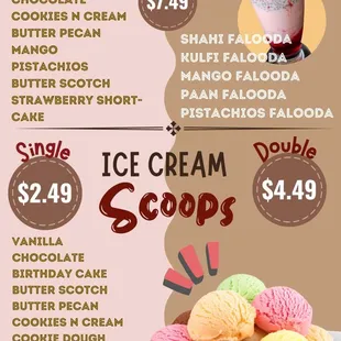 the price of ice cream