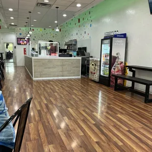 Inside has seating