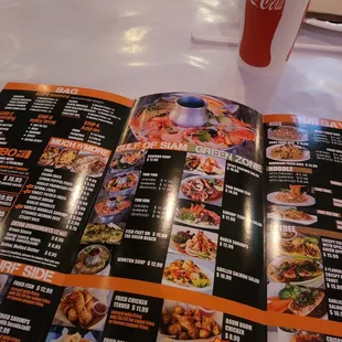 a menu for a restaurant