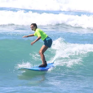 My oldest daughter got up right away because she loves to skate and snowboard so she picked it up pretty fast!