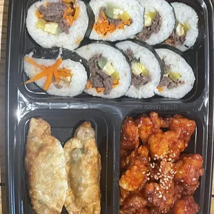 GoChoo Chicken, Mandu, Bulgogi Kimbap