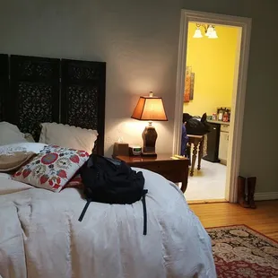 We ended up in a spacious queen room with a kitchenette.