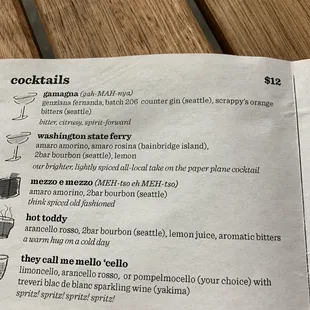 Winter cocktails