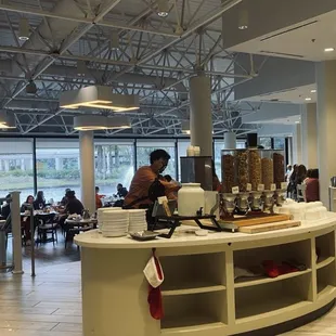 Breakfast buffet $28 adults $15 for kids - cereal and waffle maker