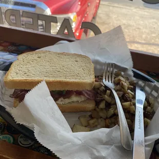 a sandwich and french fries