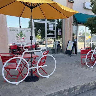 Outdoor seating available Monday-Friday from 10am-2pm