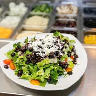 a salad on a plate