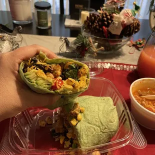 A hearty chicken chipotle wrap