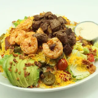 Surfing Turfin Salad w/ Steak & Shrimp
