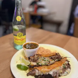 a plate of food on a table