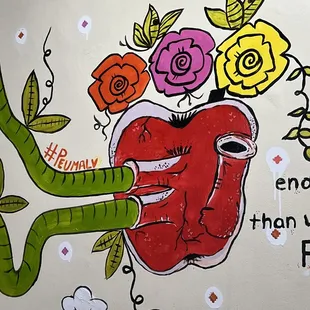 Beautiful art inside the restaurant