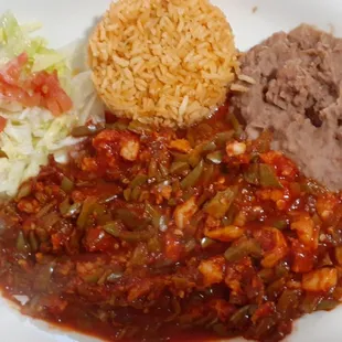 Nopales con camarón