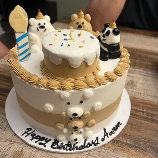 The cake before we cut it.