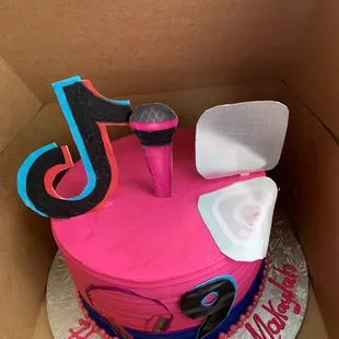 This is in the parking lot of the makeshift style bakery