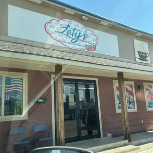 the front of the restaurant