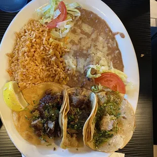 3 Taco Plate more like 2 taco plate