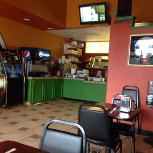 the inside of a restaurant