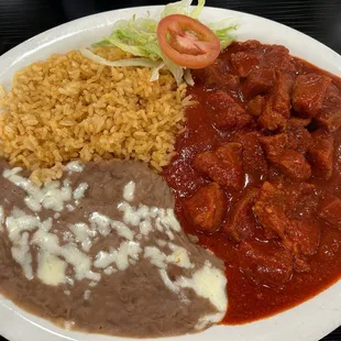 Chile Colorado, look at the color of that chile!