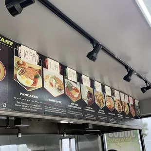 Breakfast menu