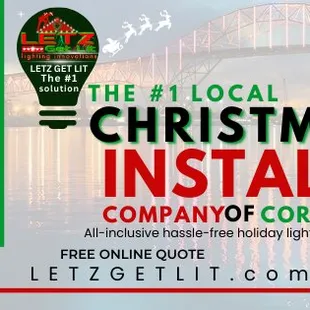 Experience the joy of perfectly installed rooflines and holiday lights with Letz Get Lit. We have mastered the art of Christmas lighting.