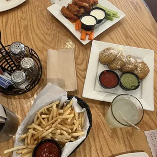 French Fries Fried Mozzarella Buffalo Wings